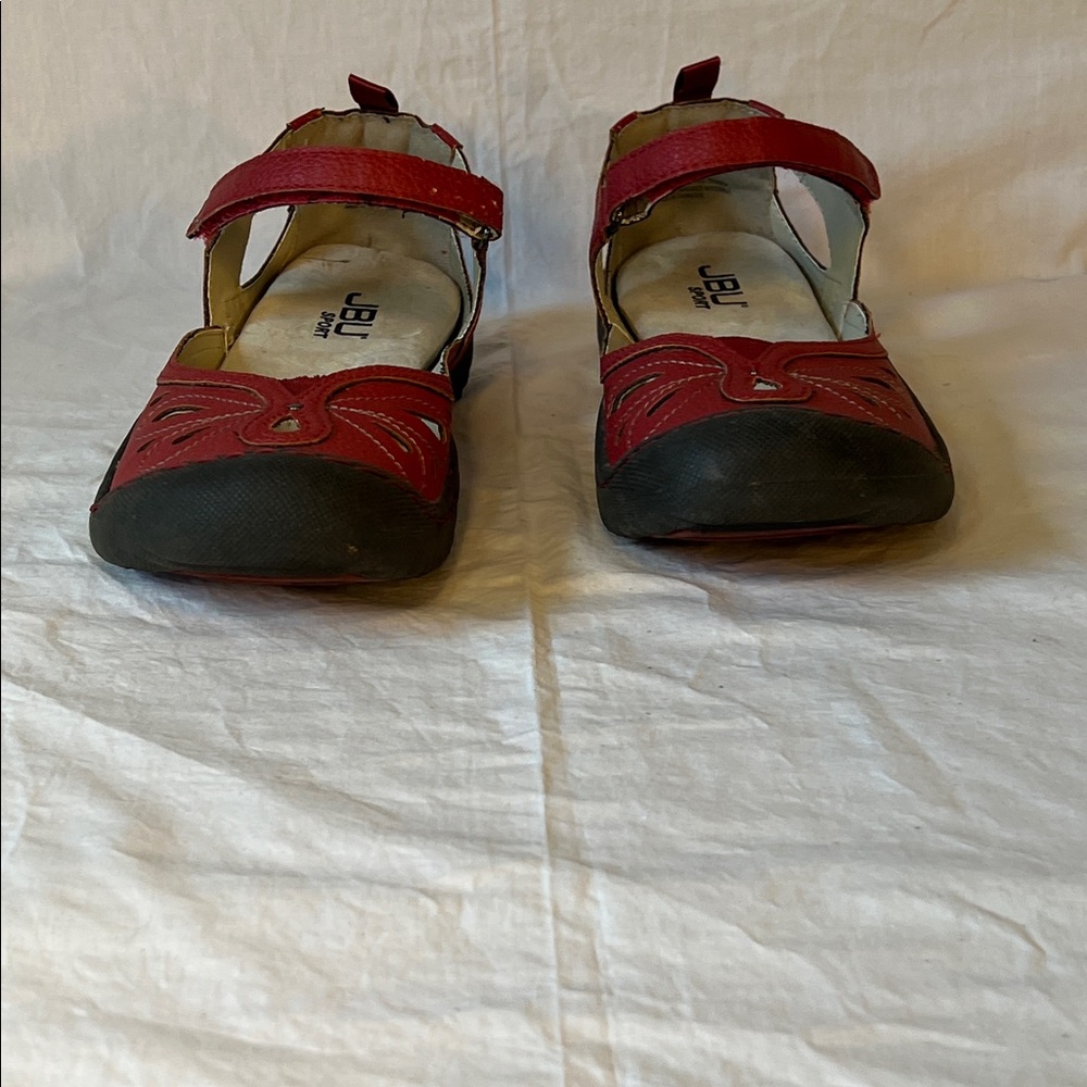 JBU Sport Red and Black Women's Athletic Sandals size 8.5M - Picture 5 of 11